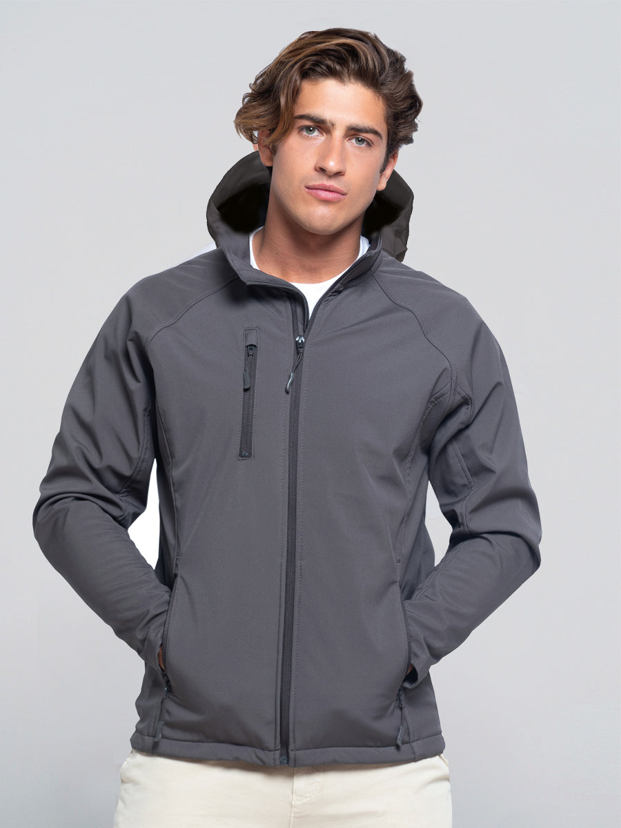 Giubbotto Softshell cappuccio con ricamo personalizzato